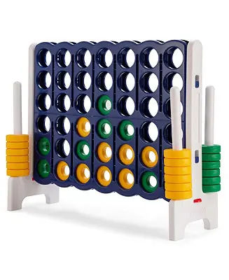 Jumbo 4-to-Score Game Set Giant 4 in A Row Kids Adults w/ 42 Jumbo Rings Trusted Brand