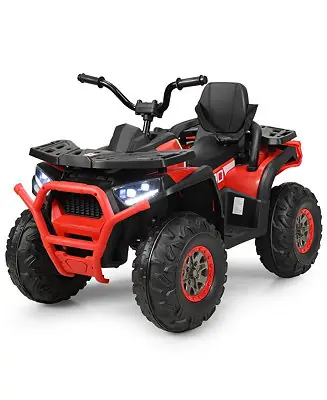 Premium 12V Kids Electric 4-Wheeler ATV Quad 2 Speeds Ride On Car w/MP3&LED Lights