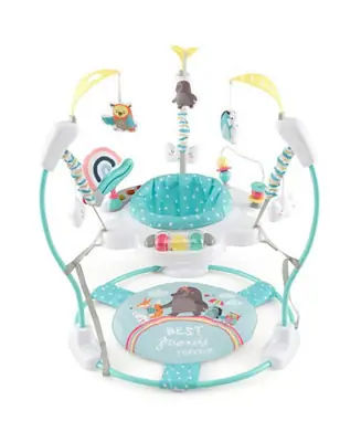 Wholesale Boys Baby Activity Center Height Adjustable Baby Bouncing Saucer with Interactive Toys-Blue