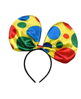 Kids Clown Polka Dot Bow Headband Costume Piece Best Price