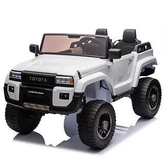 Low Price 24V Two-seater Kids Ride On Car W/Parents Remote Control, Licensed Toyota LC250,110w Motors, With Shovel, Three-point Seat Belt, Slow Start, Speed adjustment, Bluetooth, Music for Kids Aged 3+.