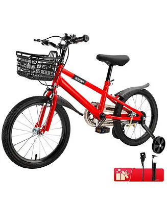 Best Choice 14/16 Inch Kids Bike with Training Wheels, Adjustable Design & Dual Brakes, First Bike for Ages 3-9