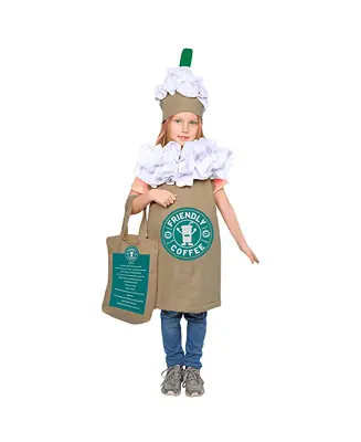 Handmade Kids Frappuccino Coffee Costume Set