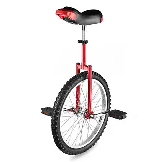 20 In Wheel Outdoor Unicycle Leakproof Butyl Tire Circus Bike Balance Training for Adults Teenagers Kids, Red Fast Shipping