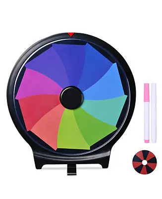 Shop Now 10" Double Sided Prize Wheel 10 Slots Spinning Game Dry Erase Carnival