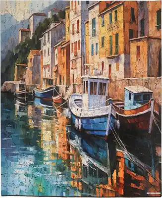Wooden Jigsaw Puzzle Boats At Bay, 494 Pieces Direct From Manufacturer