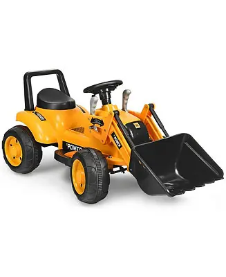 Deal Kids Ride On Excavator Digger 6V Battery Powered Tractor w/Digging Bucket
