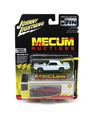 Exclusive 1/64 1970 Mercury Cougar Eliminator White Mecum Storage Tin