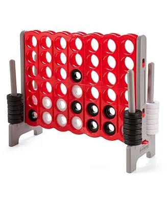 Jumbo 4-to-Score Game Set Giant 4 in A Row Kids Adults w/ 42 Jumbo Rings Red Seasonal Sale