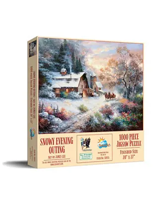 Clearance Snowy Evening Outing 1000 piece Jigsaw Puzzle for Adults Christmas