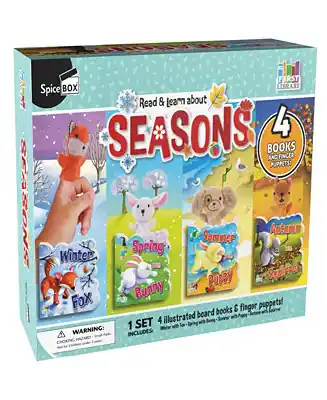 Last Chance First Library - Four Seasons Board Books With Puppets
