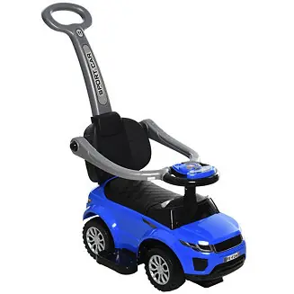 2 In 1 Push Cars for Toddlers Kid Ride on Push Car Stroller Sliding Car with Horn Music Light Function Secure Bar Ride on Toy for Boy Girl 1-3 Years Old Blue Hassle-Free Returns