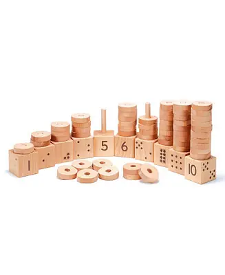 1-10 Natural Number Stacker, Set of 65 Genuine