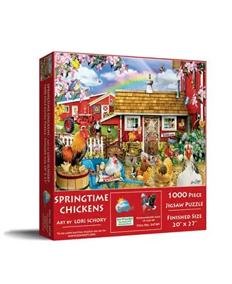 Springtime Chickens 1000 piece Jigsaw Puzzle for Adults Best Seller