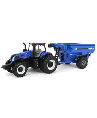 1/32 New Holland Genesis T8.355 Tractor with J&M Grain Cart Genuine