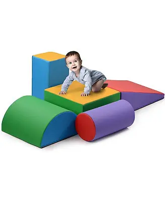 Original Play22usa Climb And Crawl Activity Play Set - 5 Piece Soft Zone Climbing Blocks Lightweight Foam Shape Toy