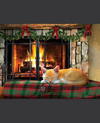 Worldwide Shipping Fireside Snooze 500 piece Jigsaw Puzzle for AdultsChristmas