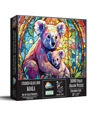 Stained Glass Zoo Koala 1000 piece Jigsaw Puzzle for Adults Last Chance