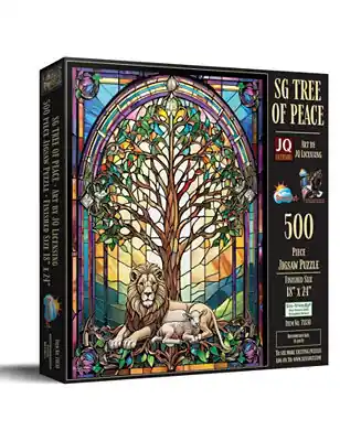 Latest Tree of Peace Stained Glass 500 piece Jigsaw Puzzle for Adults