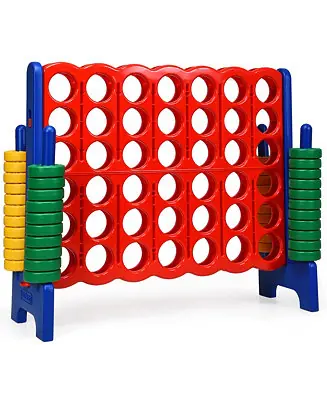 Direct From Manufacturer Kids Adults Jumbo 4-to-Score Game Set Giant 4 in A Row w/ 42 Jumbo Rings
