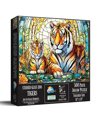 Price Drop Stained Glass Zoo Tigers 500 piece Jigsaw Puzzle for Adults