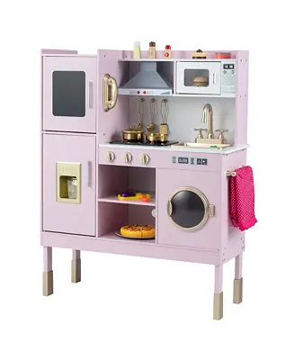 Kids Adjustable Pretend Play Kitchen with Accessories and Storage Hot Picks