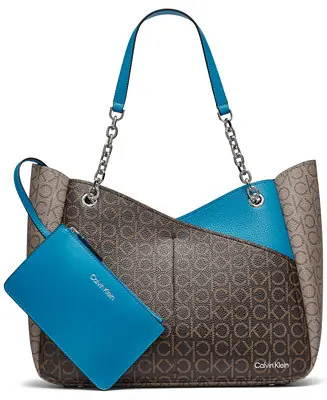 Zoe Signature Chain Tote Bag Free Shipping