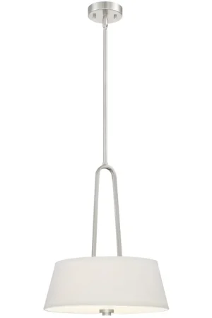 Studio 2 Light 15 inch Satin Platinum Inverted Pendant Ceiling Light Price Drop