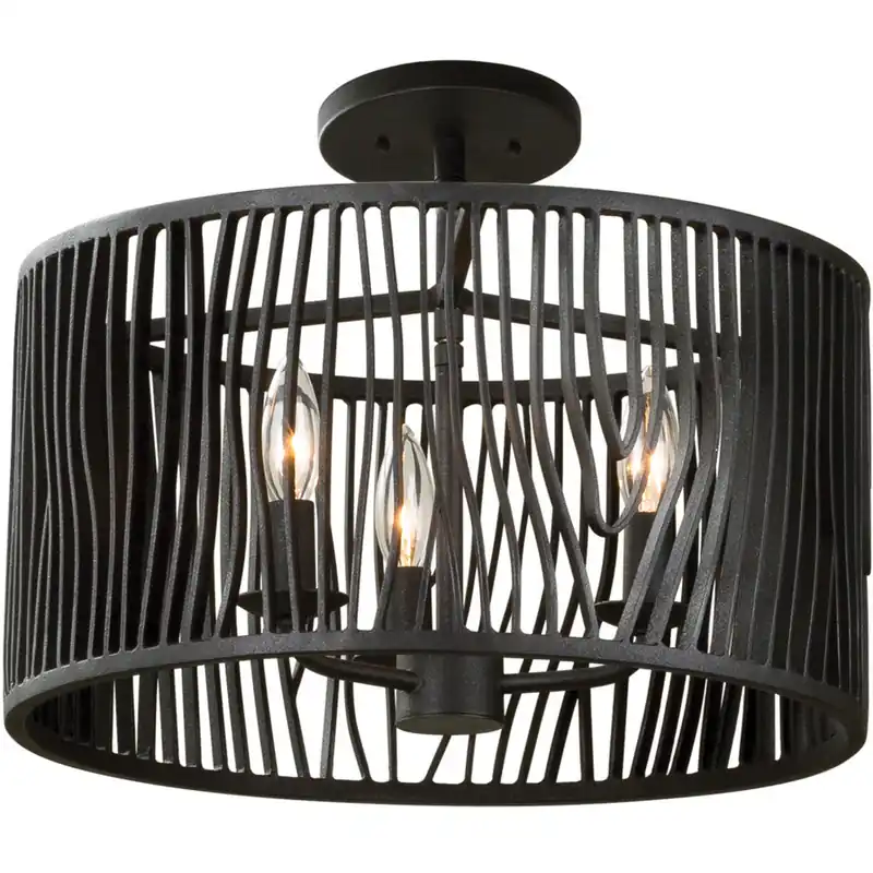 Limited Time Morre 3 Light 16 inch Black Iron Convertible Pendant Ceiling Light