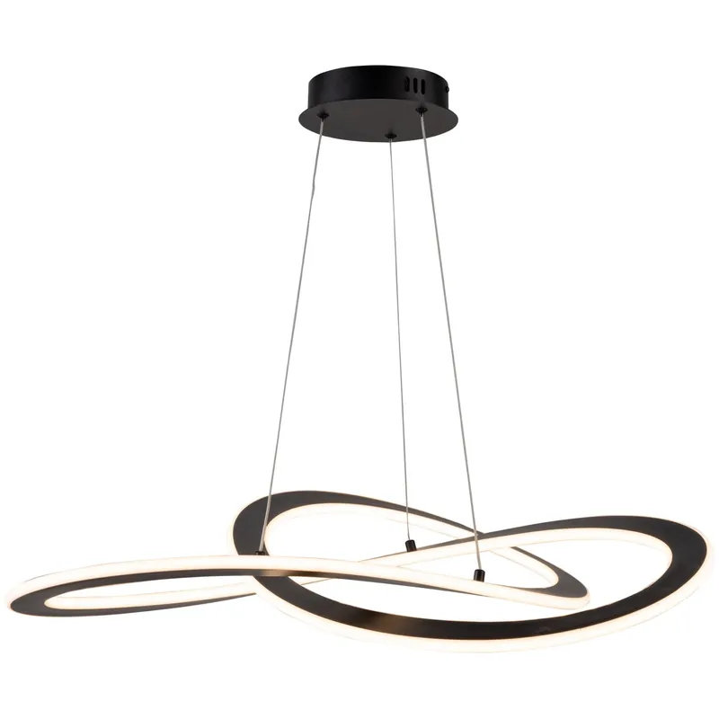 Wave LED 32 inch Black Chandelier Ceiling Light Top Pick