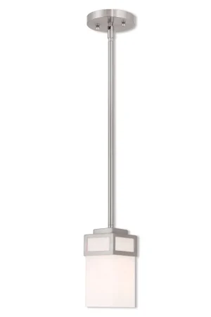 Harding 1 Light 4.5 inch Brushed Nickel Mini Pendant Ceiling Light Money Back Guarantee