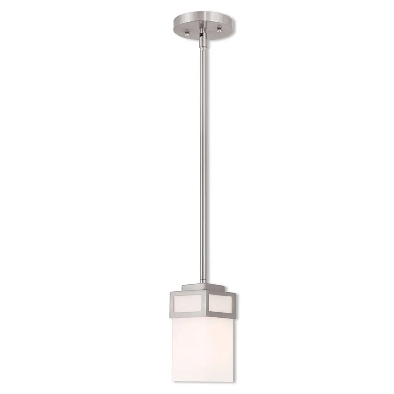 Harding 1 Light 4.5 inch Brushed Nickel Mini Pendant Ceiling Light Money Back Guarantee
