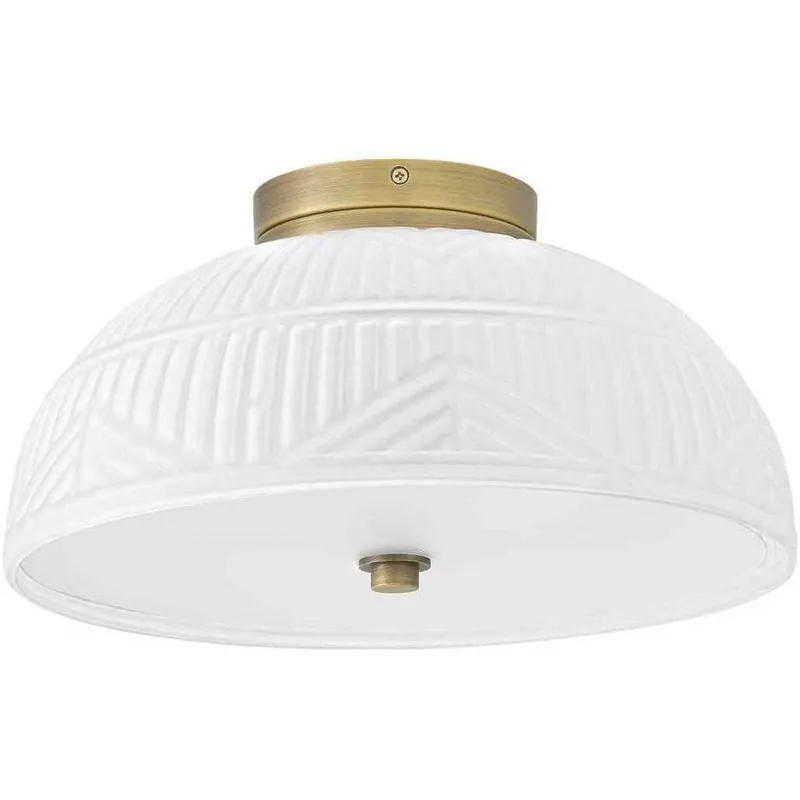 Special Offer Lisa McDennon Devon 2 Light 13.25 inch Lacquered Brass Foyer Ceiling Light, Ceiling, Flush Mount