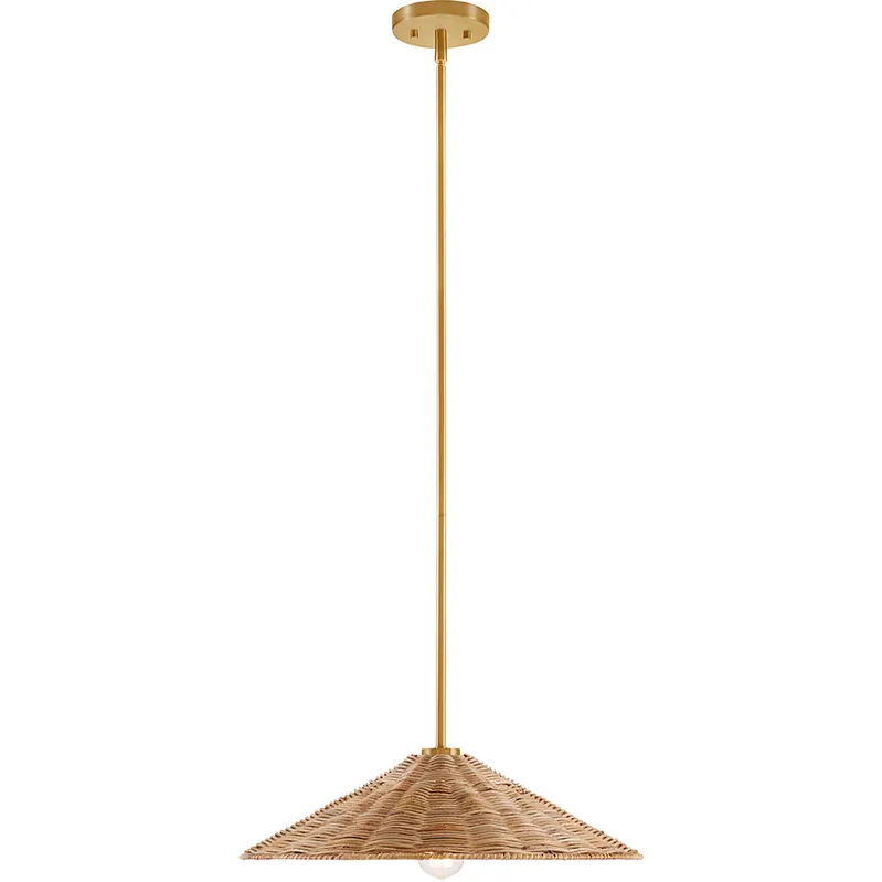 No Minimum Order Bohemian 1 Light 20 inch Natural Brass Pendant Ceiling Light
