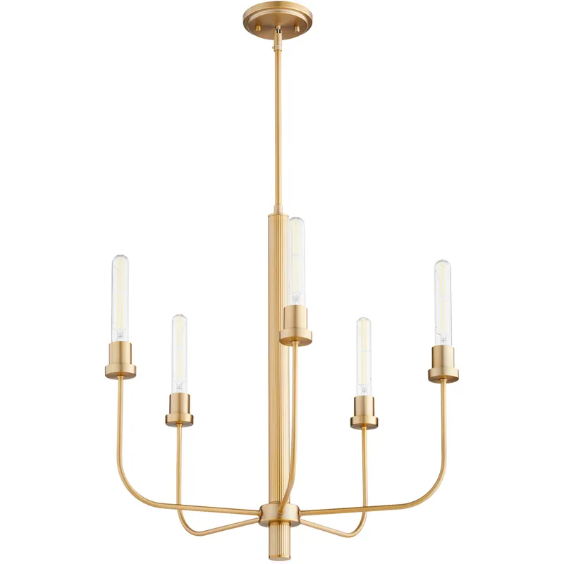 Sheridan 5 Light 25 inch Aged Brass Chandelier Ceiling Light Free Delivery