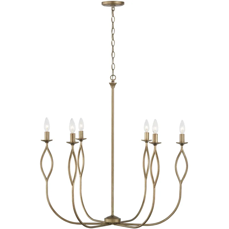 Limited Edition Cohen 6 Light 30.5 inch Mystic Luster Chandelier Ceiling Light