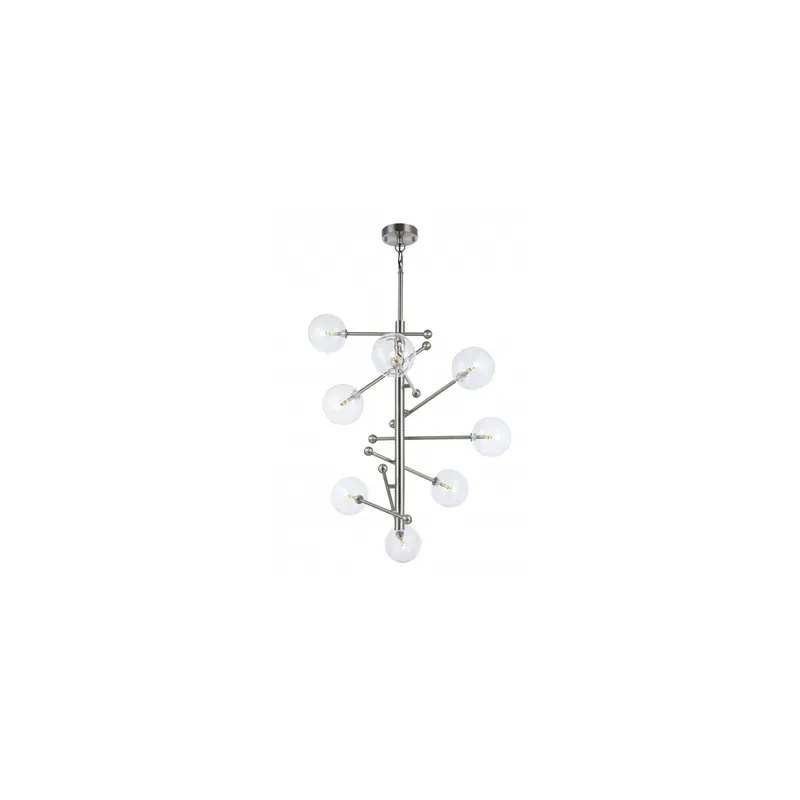 Canada 8 Light 30 inch Shiny Nickel Chandelier Ceiling Light Deal
