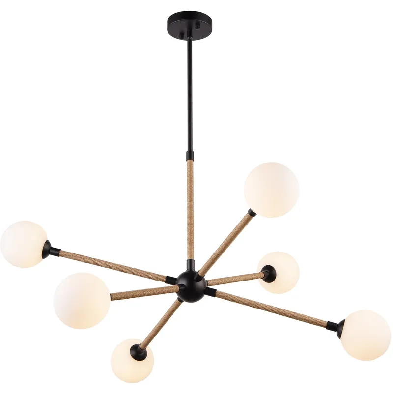 Capilano LED 36.2 inch Black Chandelier Ceiling Light Handmade