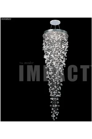 Best Seller Crystal Rain 12 Light 32 inch Silver Large Entry Crystal Chandelier Ceiling Light, Large