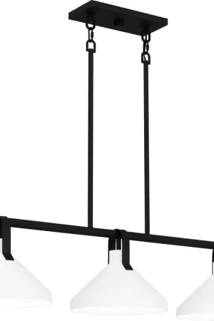 Brink 3 Light 38 inch Matte Black Island Light Ceiling Light Modern