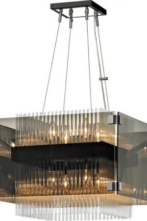 Clearance Apollo 8 Light 20.5 inch Bronze and Polished Chrome Chandelier Ceiling Light