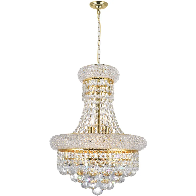 Popular Empire 6 Light 14 inch Gold Chandelier Ceiling Light