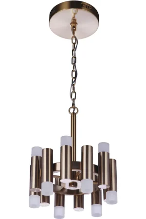 Buy Today Simple Lux LED 12 inch Satin Brass Convertible Semi Flush Ceiling Light
