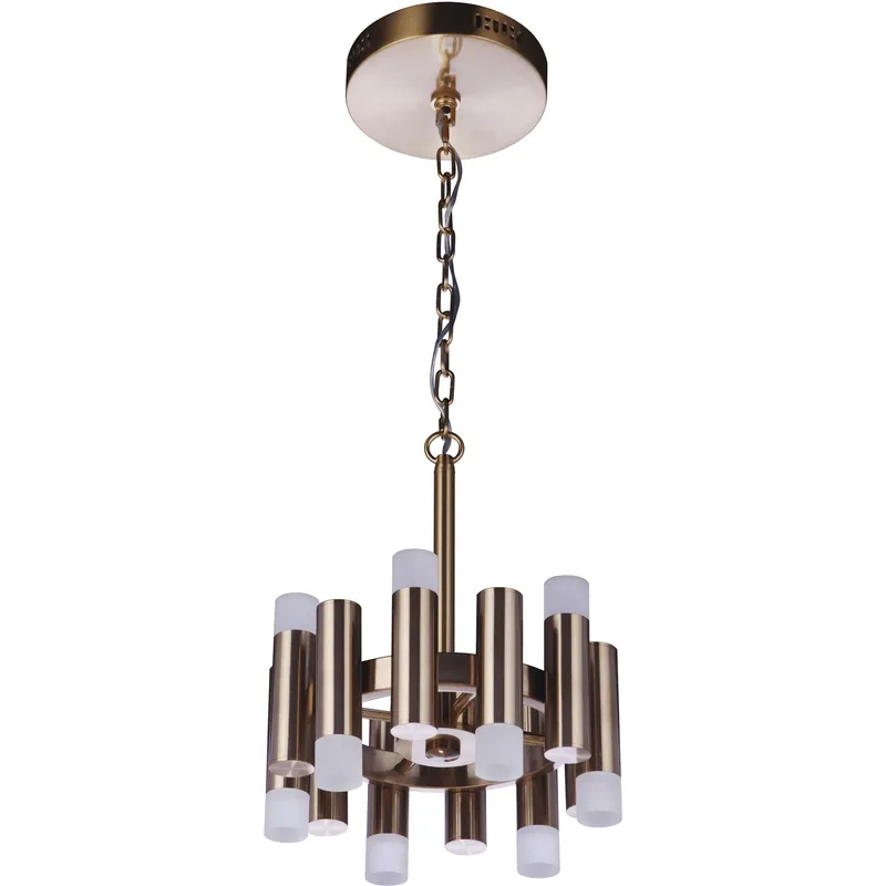 Buy Today Simple Lux LED 12 inch Satin Brass Convertible Semi Flush Ceiling Light
