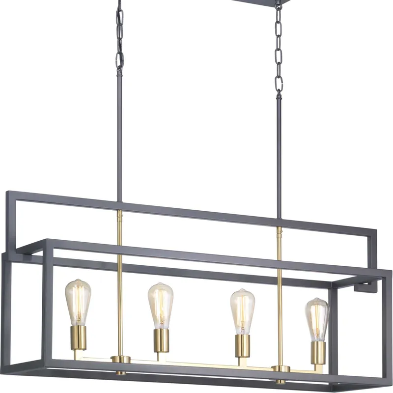Markdown Blakely 4 Light 41 inch Graphite Linear Chandelier Ceiling Light, Design Series