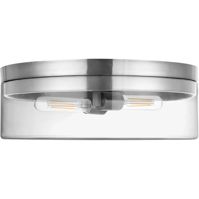 Fiona 2 Light 14 inch Polished Chrome Flush Mount Ceiling Light Trending