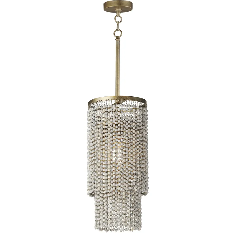 Fontaine 1 Light 8 inch Golden Silver Single Pendant Ceiling Light Deal