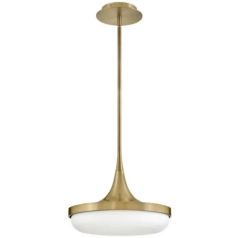Express Delivery Elsa LED 14 inch Lacquered Brass Pendant Ceiling Light, Semi-Flush Mount