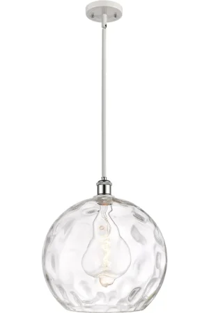 Big Sale Ballston Athens Water Glass LED 13.75 inch White and Polished Chrome Pendant Ceiling Light