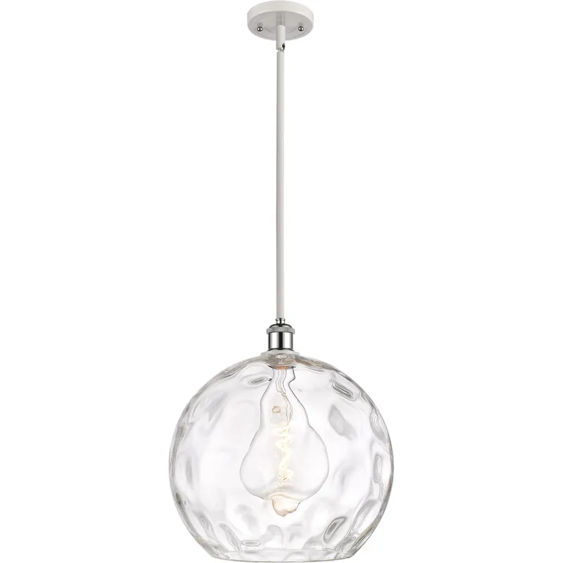Big Sale Ballston Athens Water Glass LED 13.75 inch White and Polished Chrome Pendant Ceiling Light